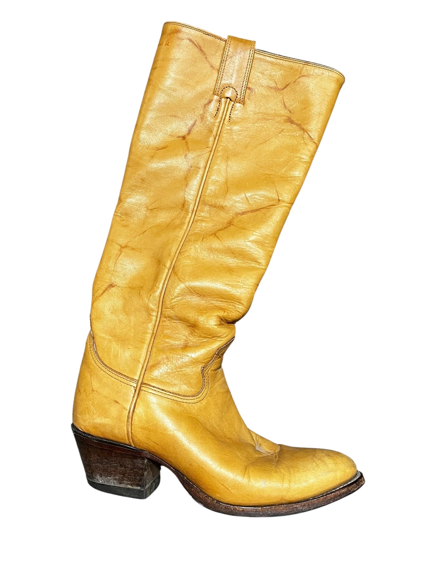 SZ 6.5 - Alberta Boot Tan Leather Cowgirl Boots