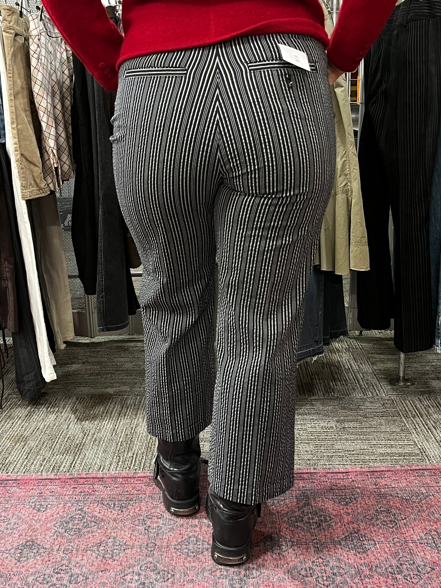 34" - Jones NY Pinstripe Wide Leg Trouser