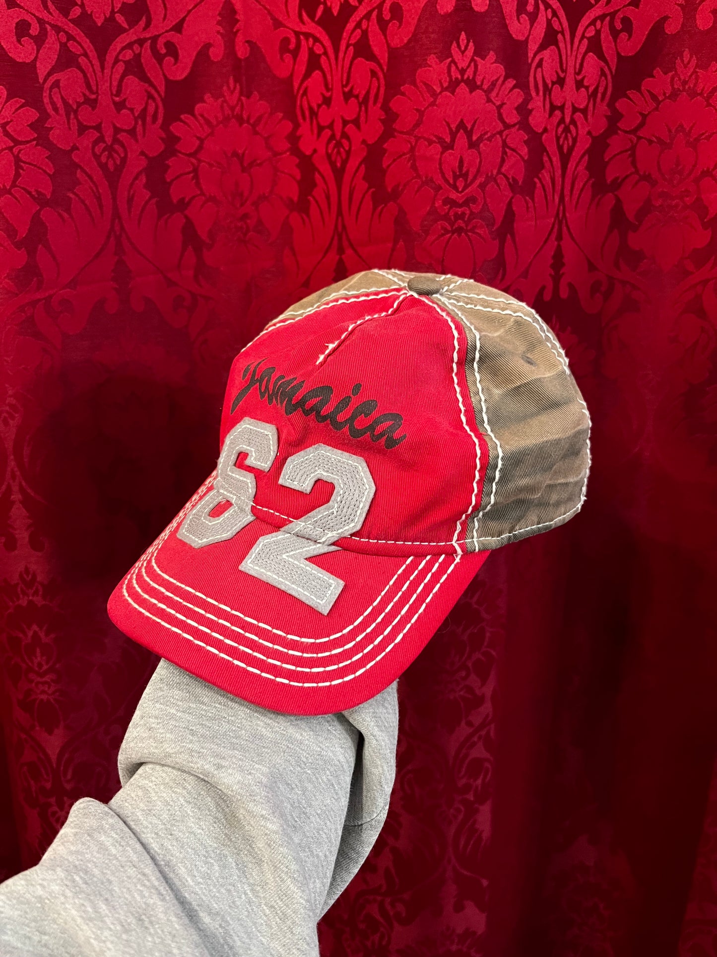 Hat - Y2K Jamaica Contrast Stitch Hat
