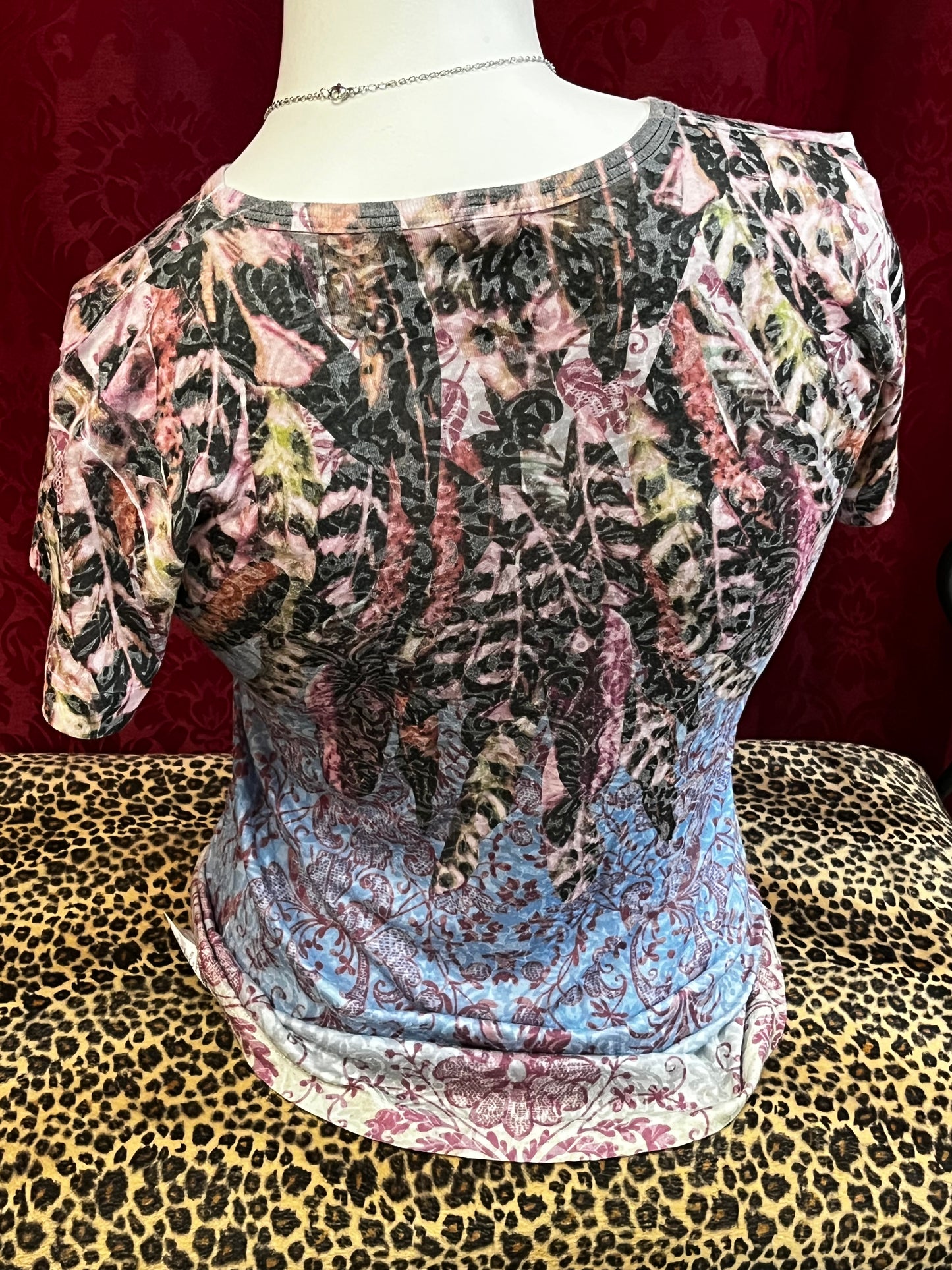 L - Sledge USA Y2K Rhinestone Graphic Top