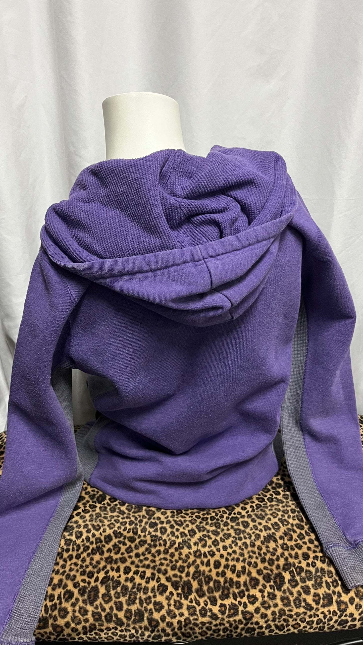 Roxy Y2K Applique Purple Zip Hoodie