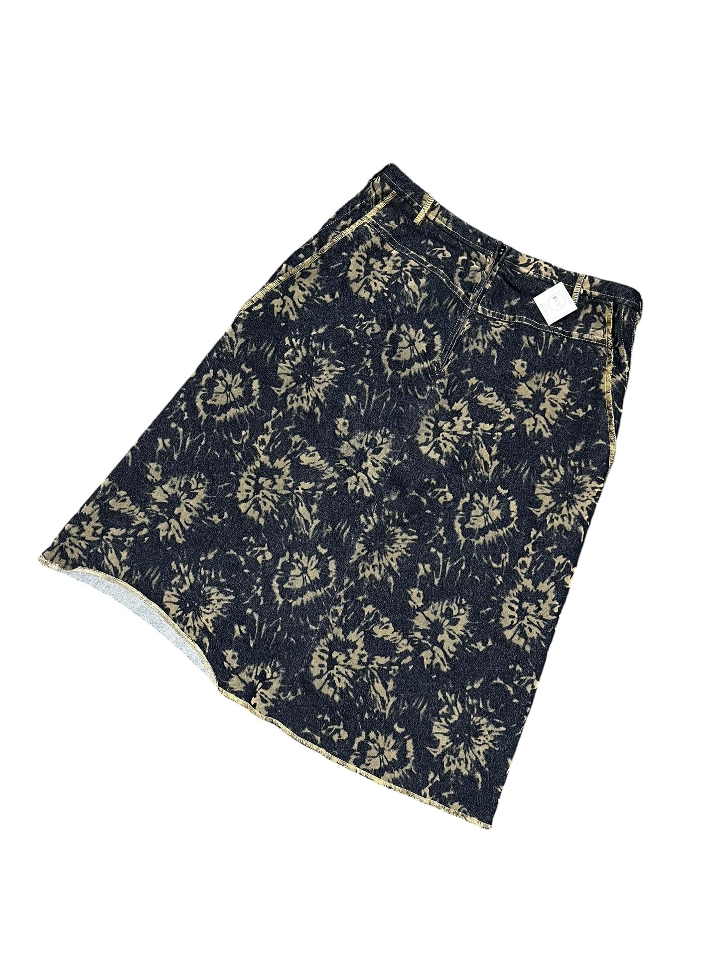 S - Tristan & Iseuit Pattern Denim Midi Skirt