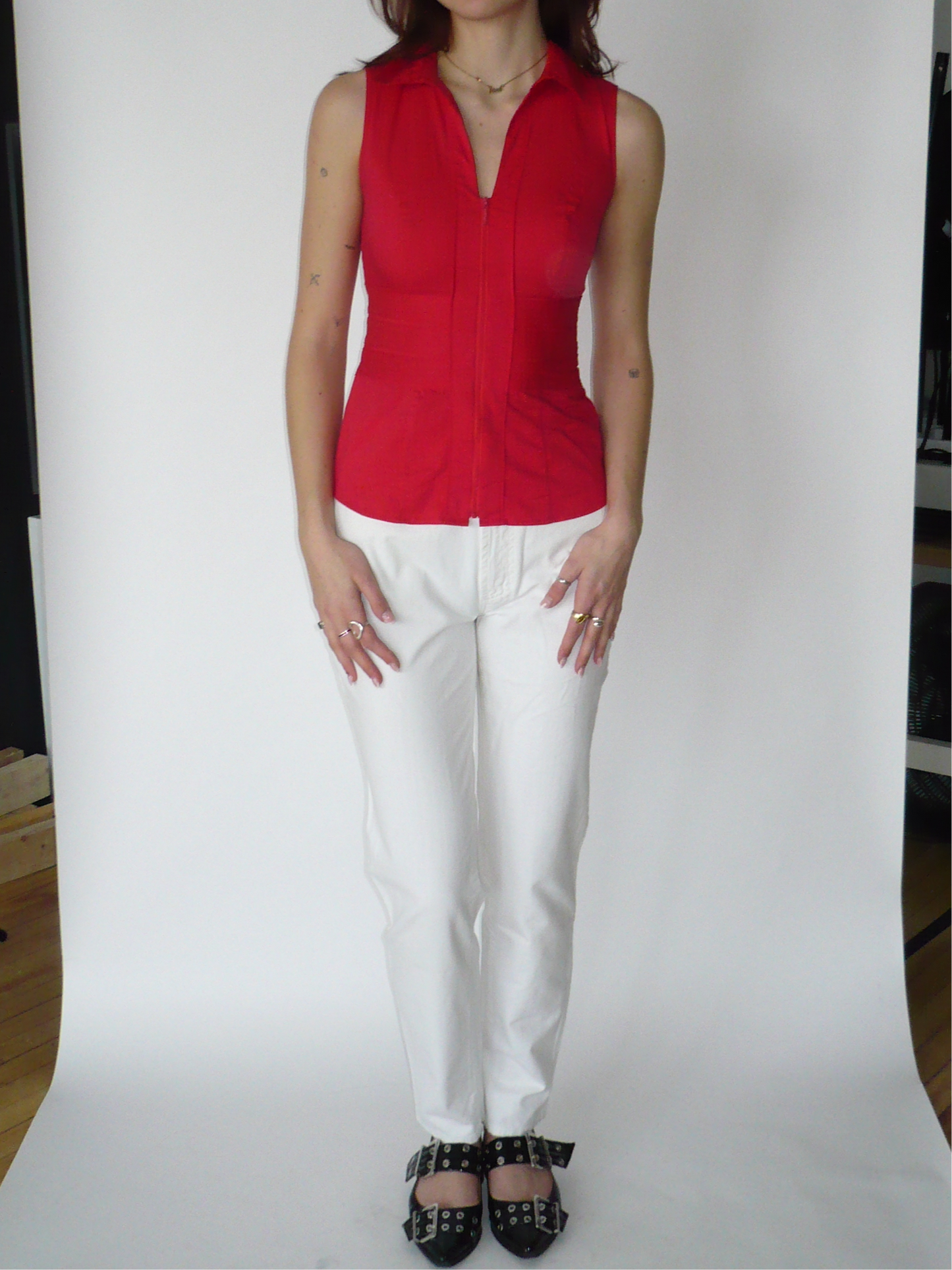 31" - Versace 90s Deadstock White Pants