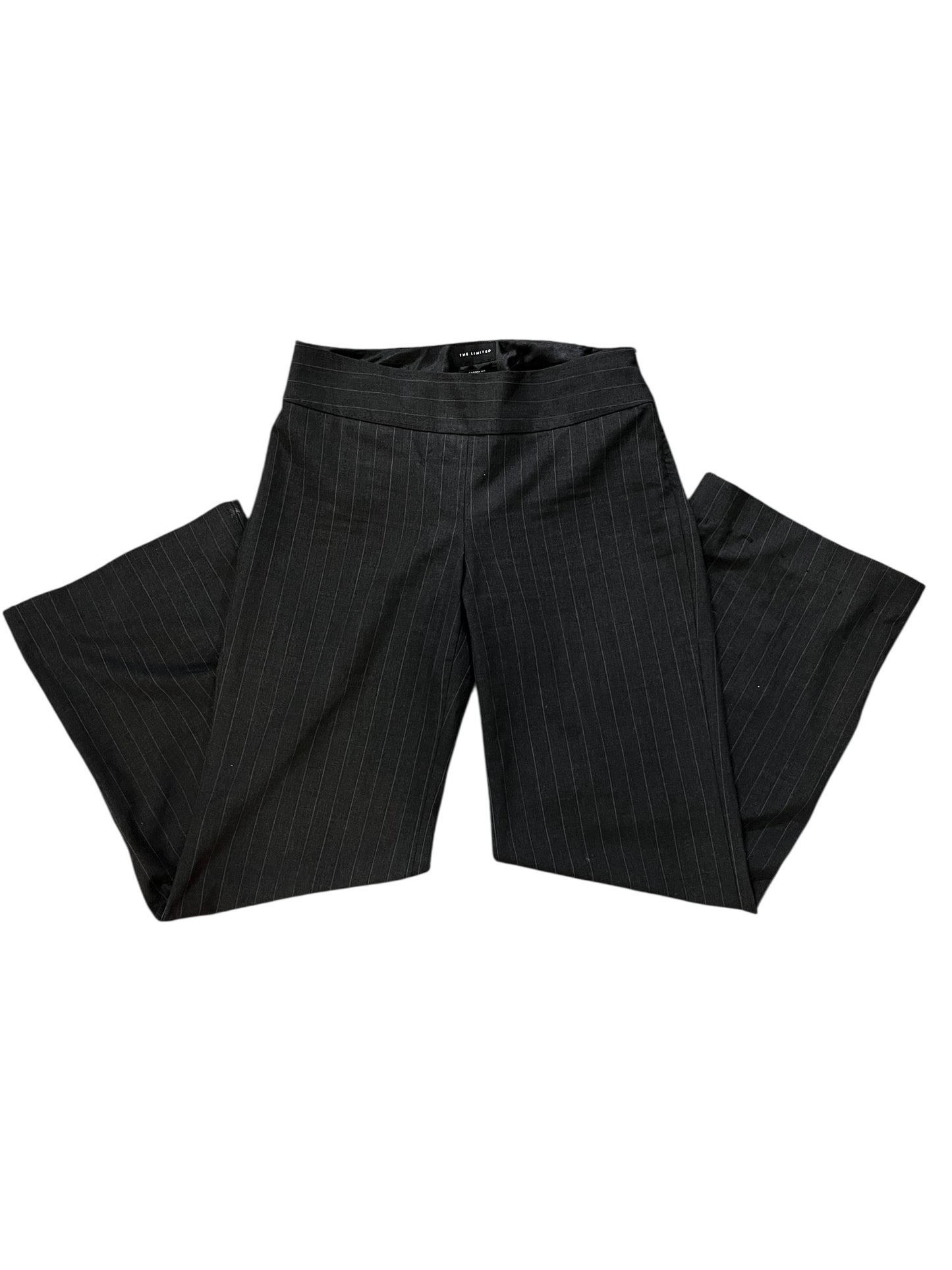 32" - Pinstripe Dark Gray Flared Trouser