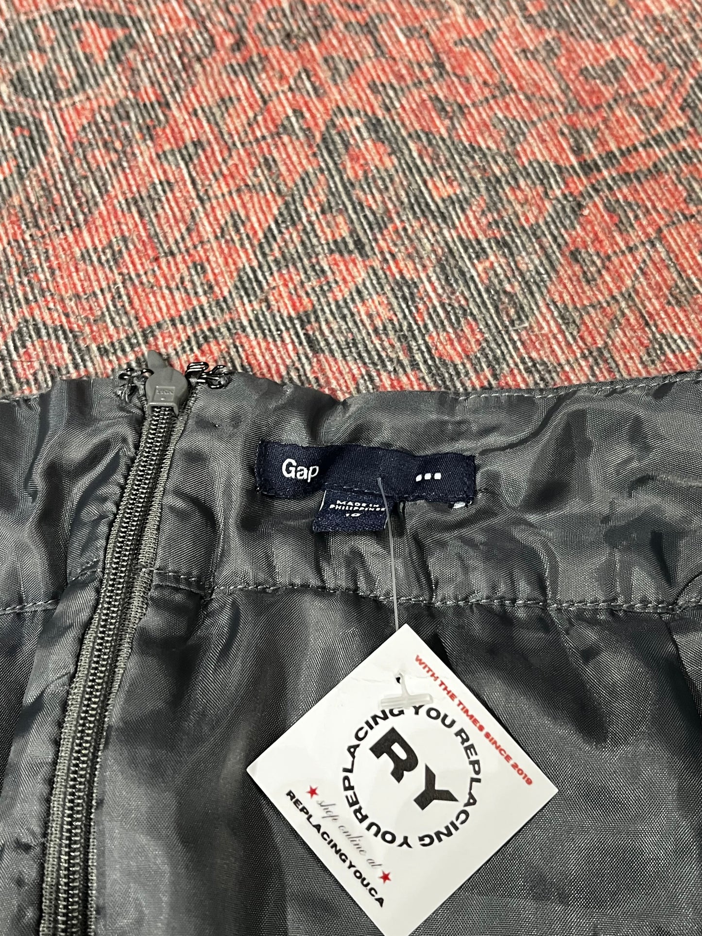 SZ 10 - GAP Plaid Button Twee Mini Skirt