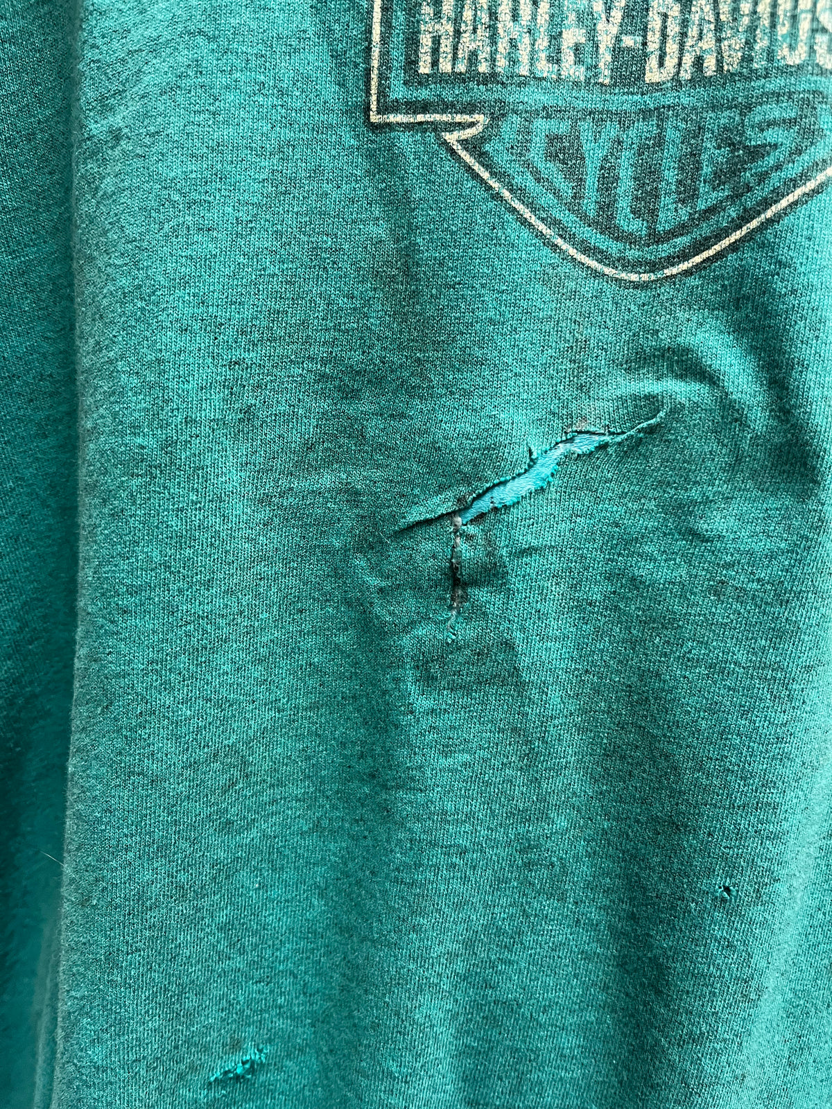 XL - Harley Davidson Teal Fayetteville Graphic Tee