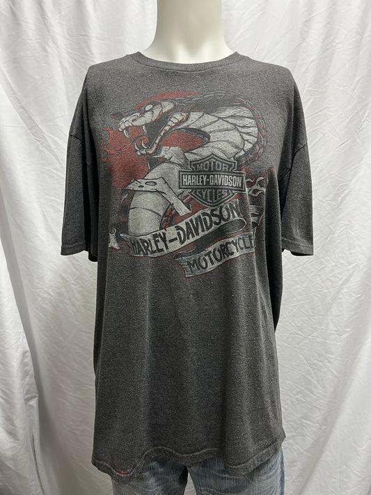 XL - Harley Davidson Snake Grey Graphic Tee