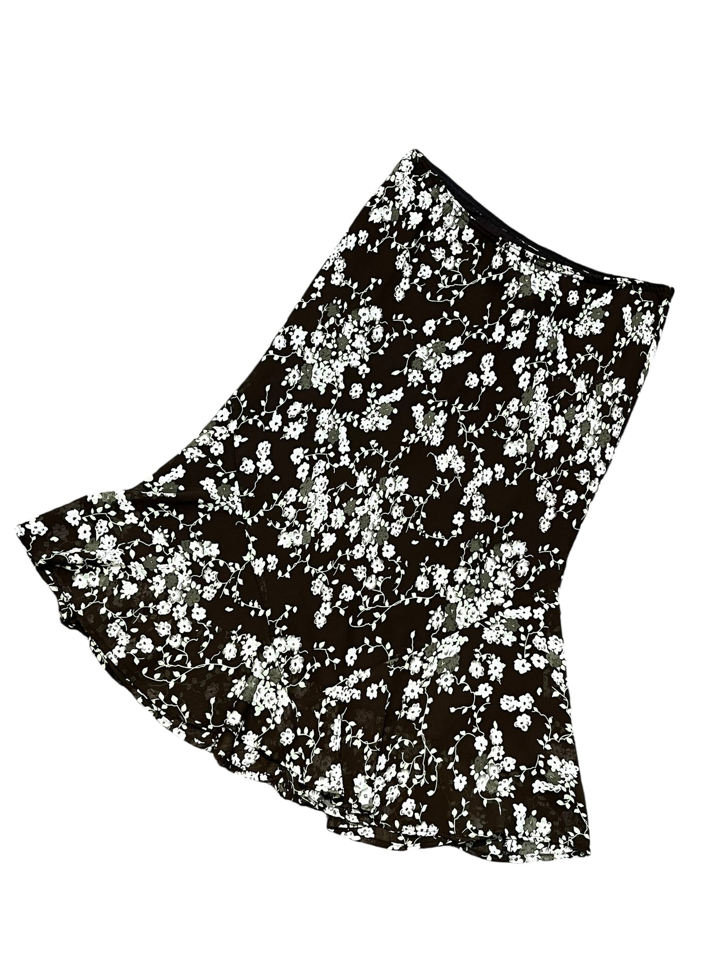 SZ 12 - Tradition Brown + Green Mesh Overlay Skirt