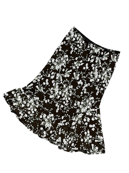 SZ 12 - Tradition Brown + Green Mesh Overlay Skirt