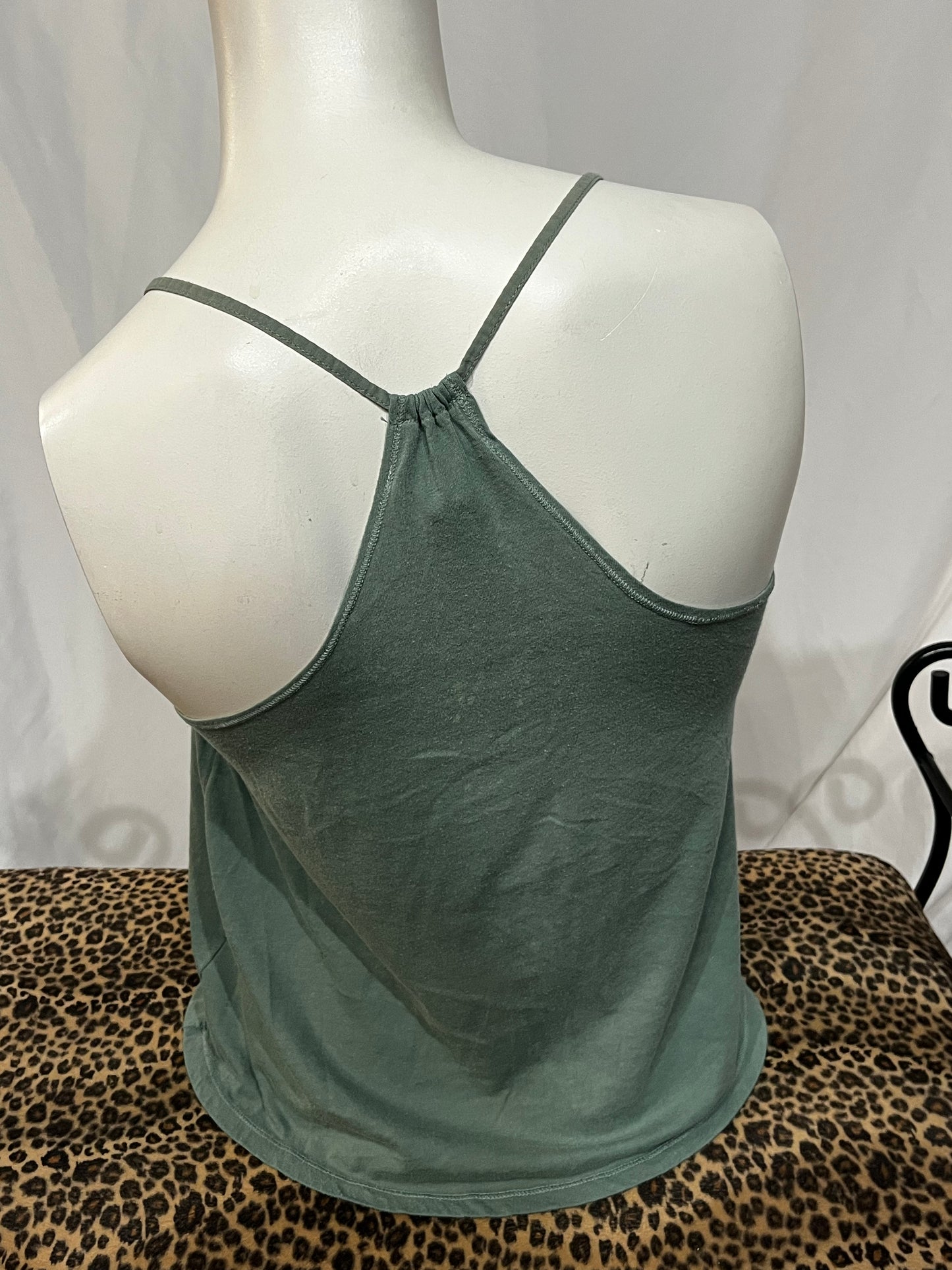 S - Aeropostale Green Beaded Cami Top