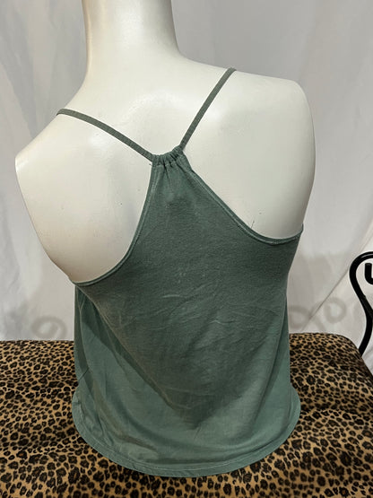 S - Aeropostale Green Beaded Cami Top