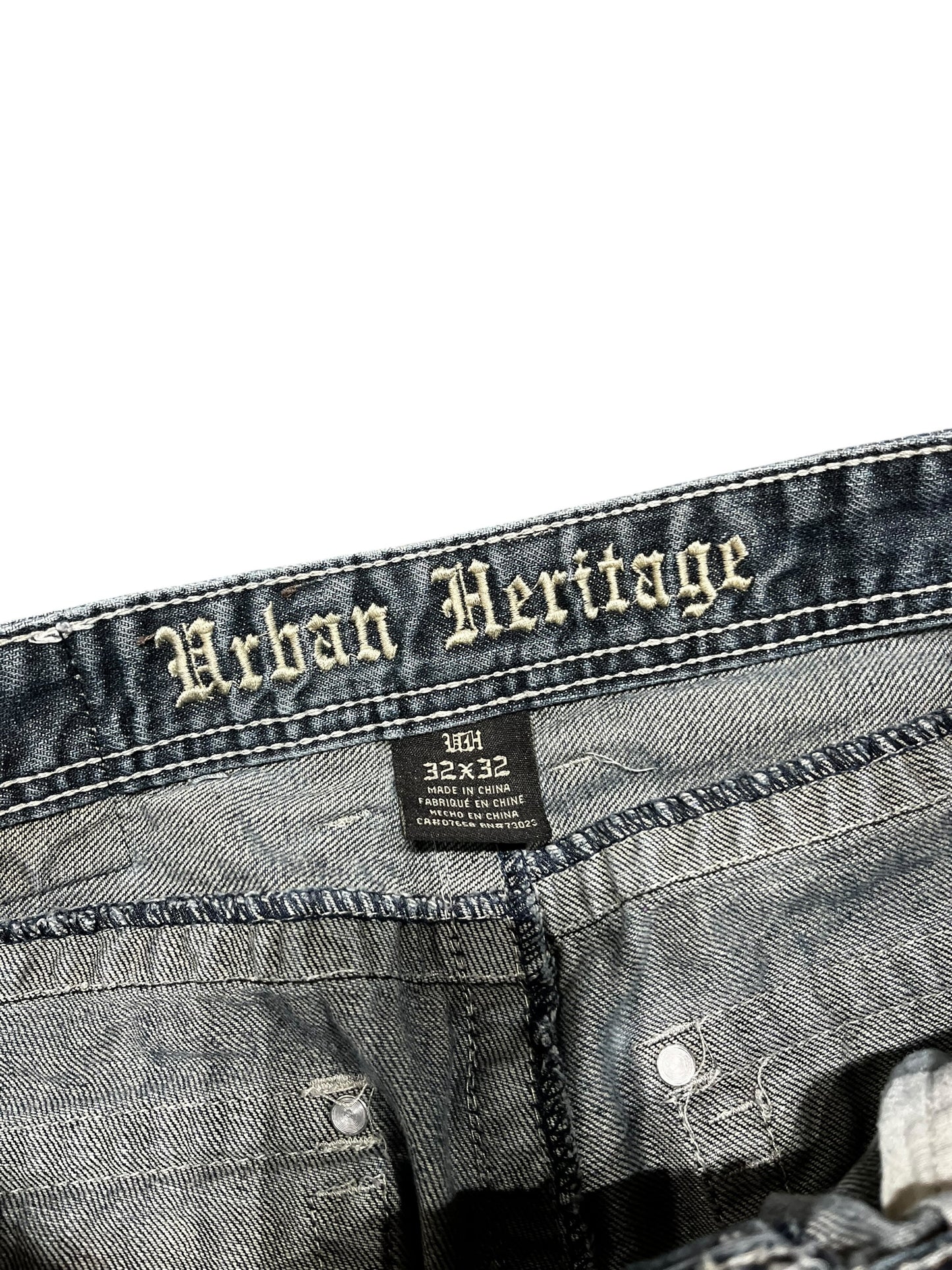 32 x 32 - Urban Heritage Y2K Embroidered Men's Jeans