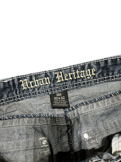 32 x 32 - Urban Heritage Y2K Embroidered Men's Jeans