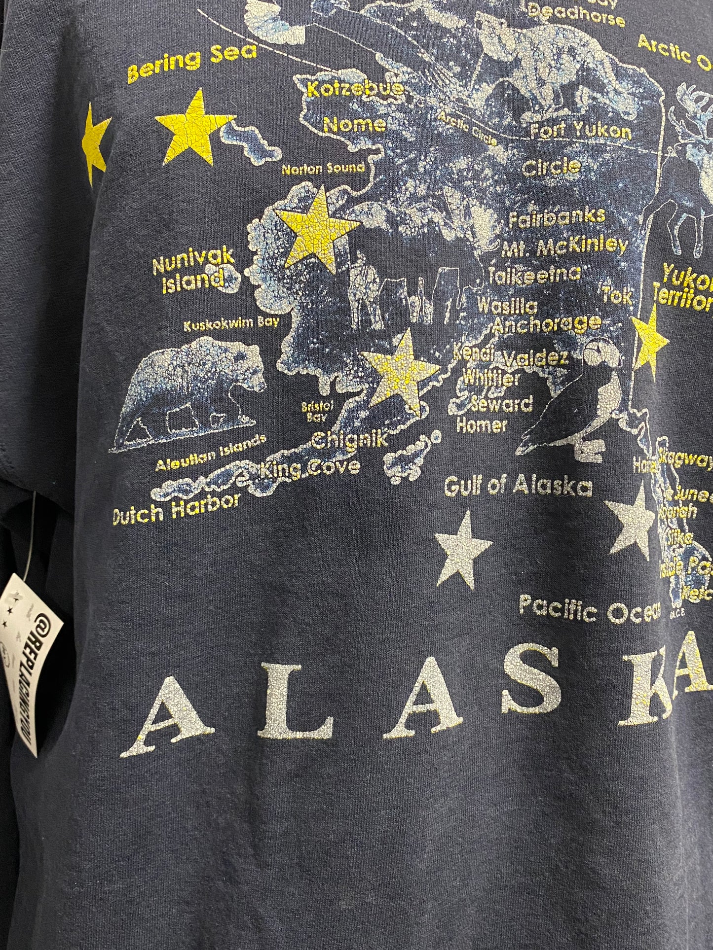 L - Alaska Hanes Crewneck Sweatshirt