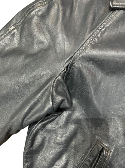 M - 1960s Seder Genuine Leather Car Coat Made In Canada