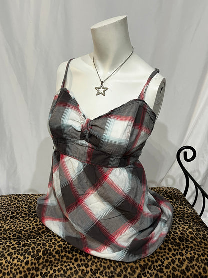 L - Arizona Y2K Plaid Cami Top
