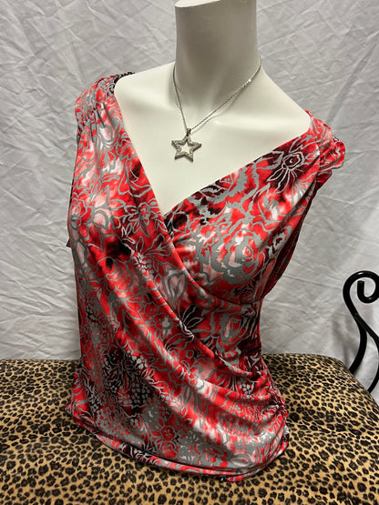 S - Proportion Petite Y2K Wrap Style Blouse