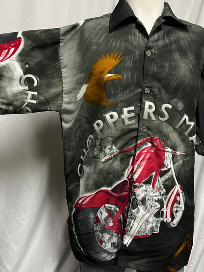 L - Choppers Mania 2000s AOP Button Down