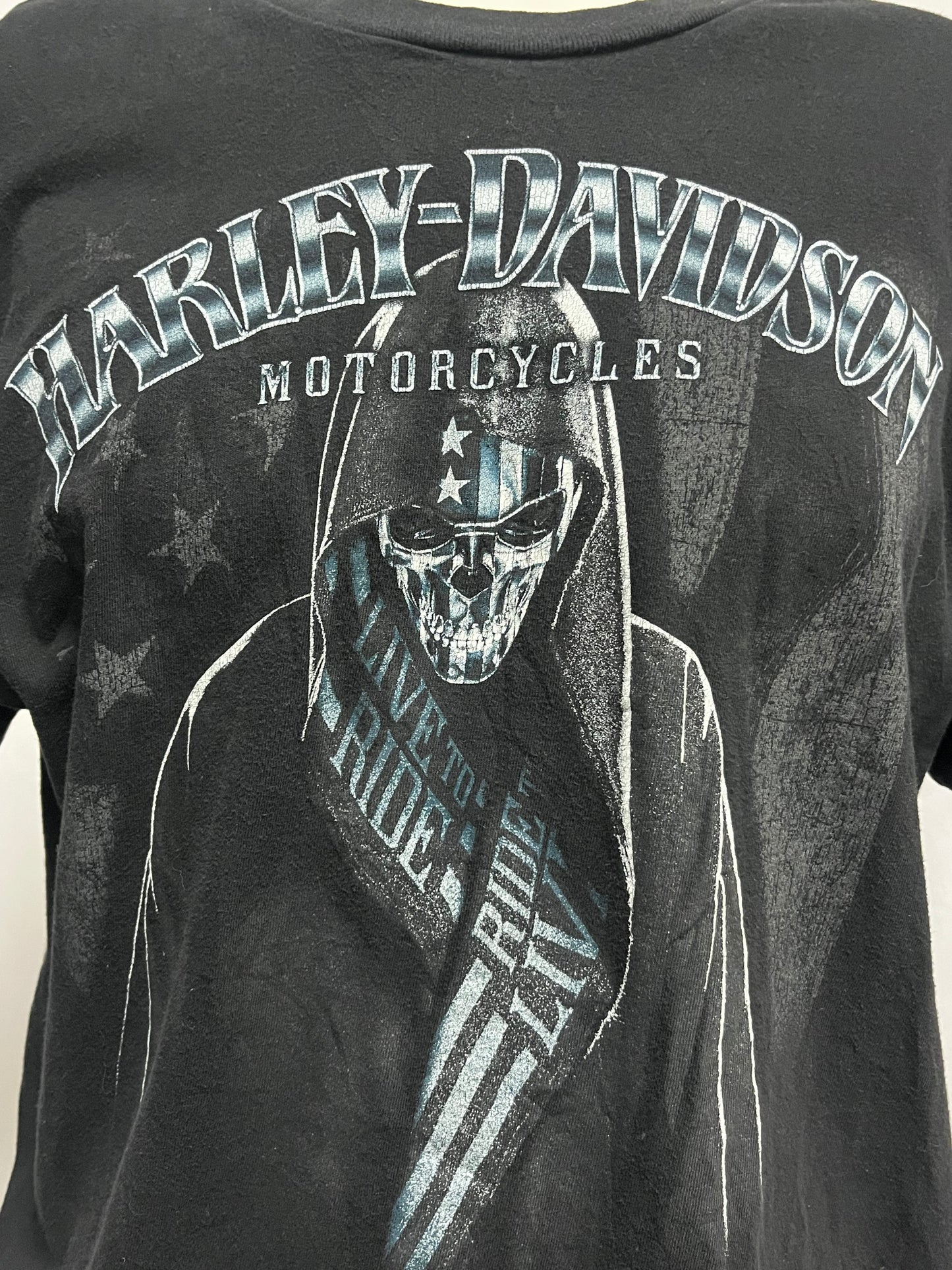 L - Harley Davidson Skull Graphic Tee