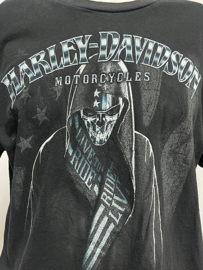 L - Harley Davidson Skull Graphic Tee