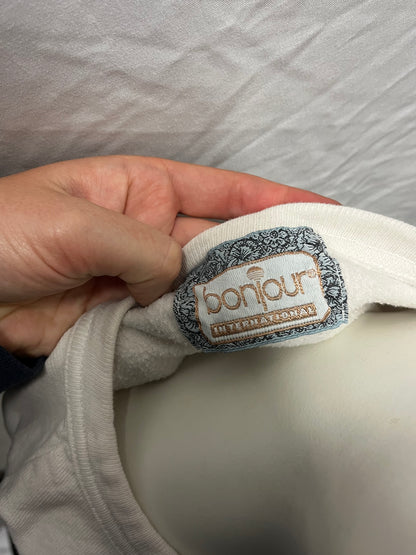 L - Bonjour 90s Royal Emblems Graphic Sweatshirt