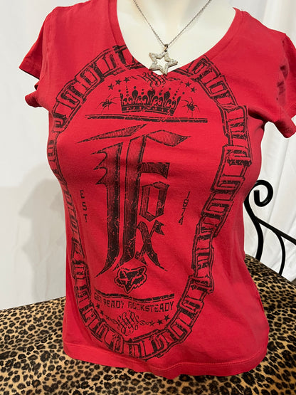 M - FOX Racing 2000s Gothic Graphic Top