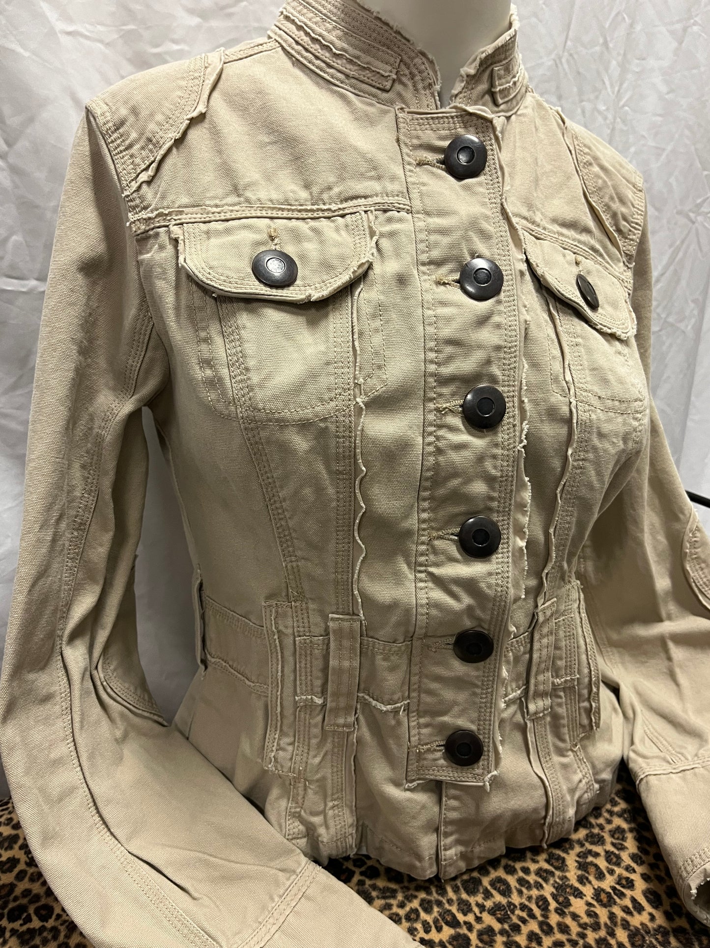 XS/S - No Boundaries Cream Button Fitted Jacket