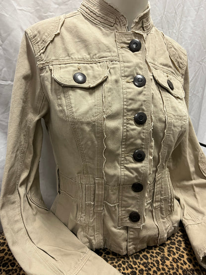 XS/S - No Boundaries Cream Button Fitted Jacket