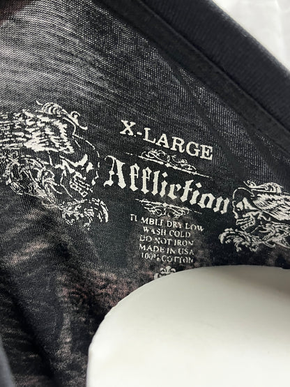 XL - Affliction Y2K Gothic Rhinestone Graphic Tee