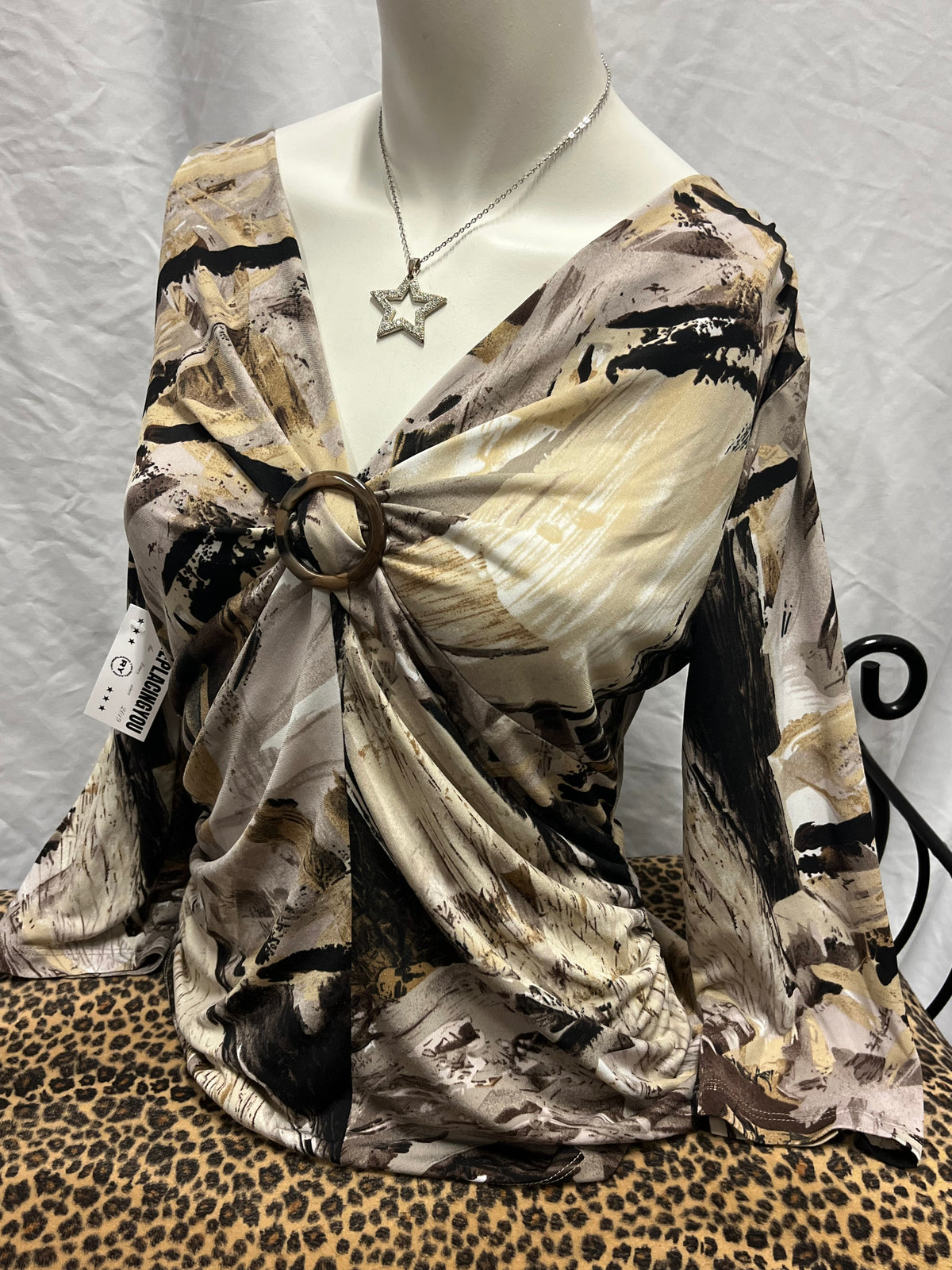 M - Melanie Lyne 2000s Belt Detail Blouse