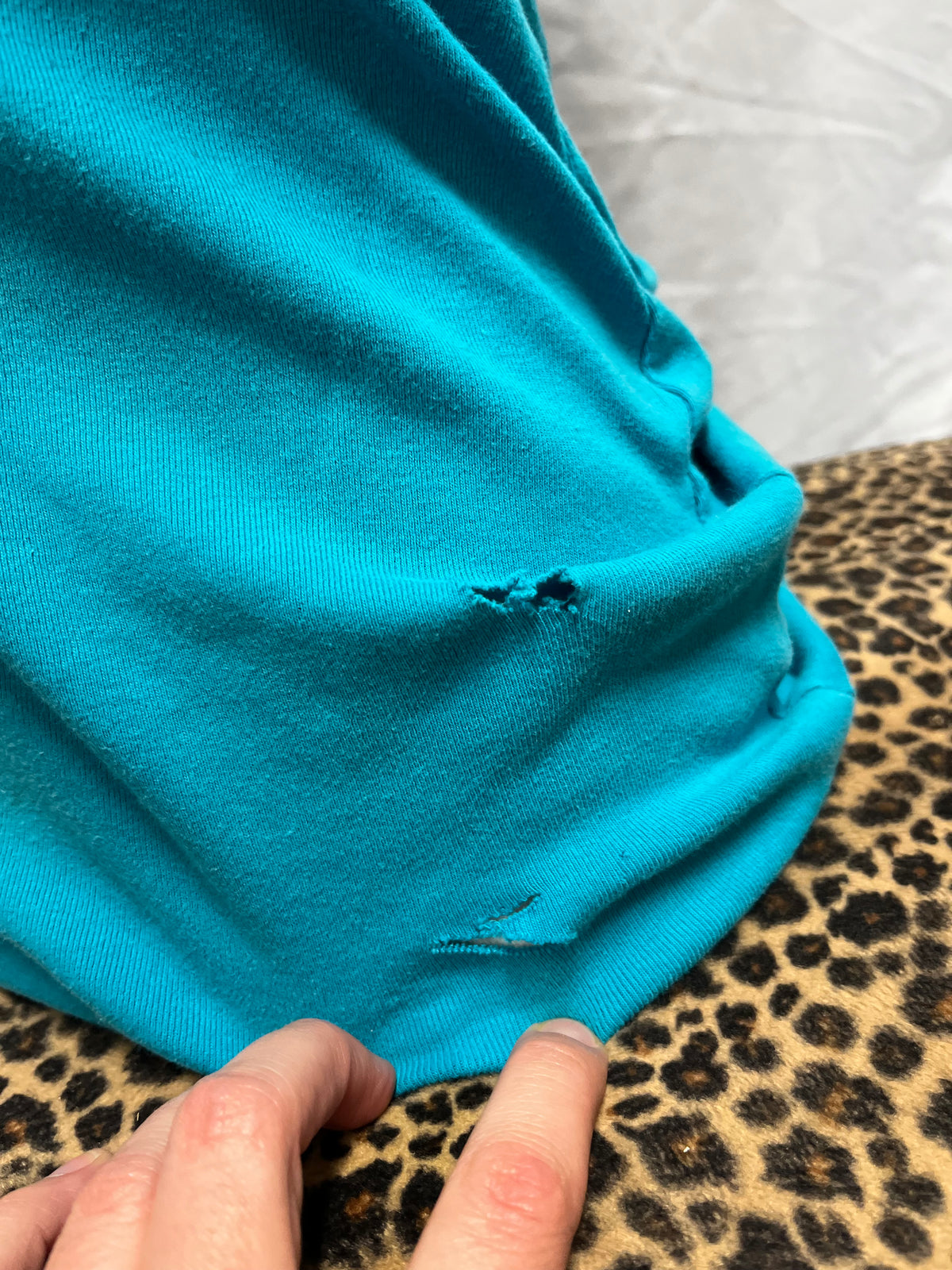 L - Guess Jeans Y2K Rhinestone Blue Tank Top