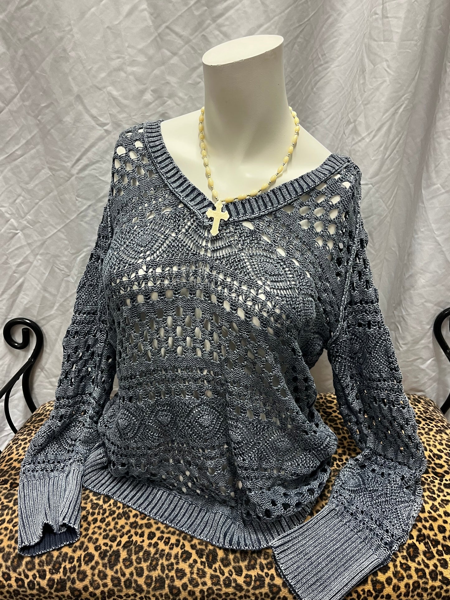 S - Point Zero Crotchet Hoodie Top