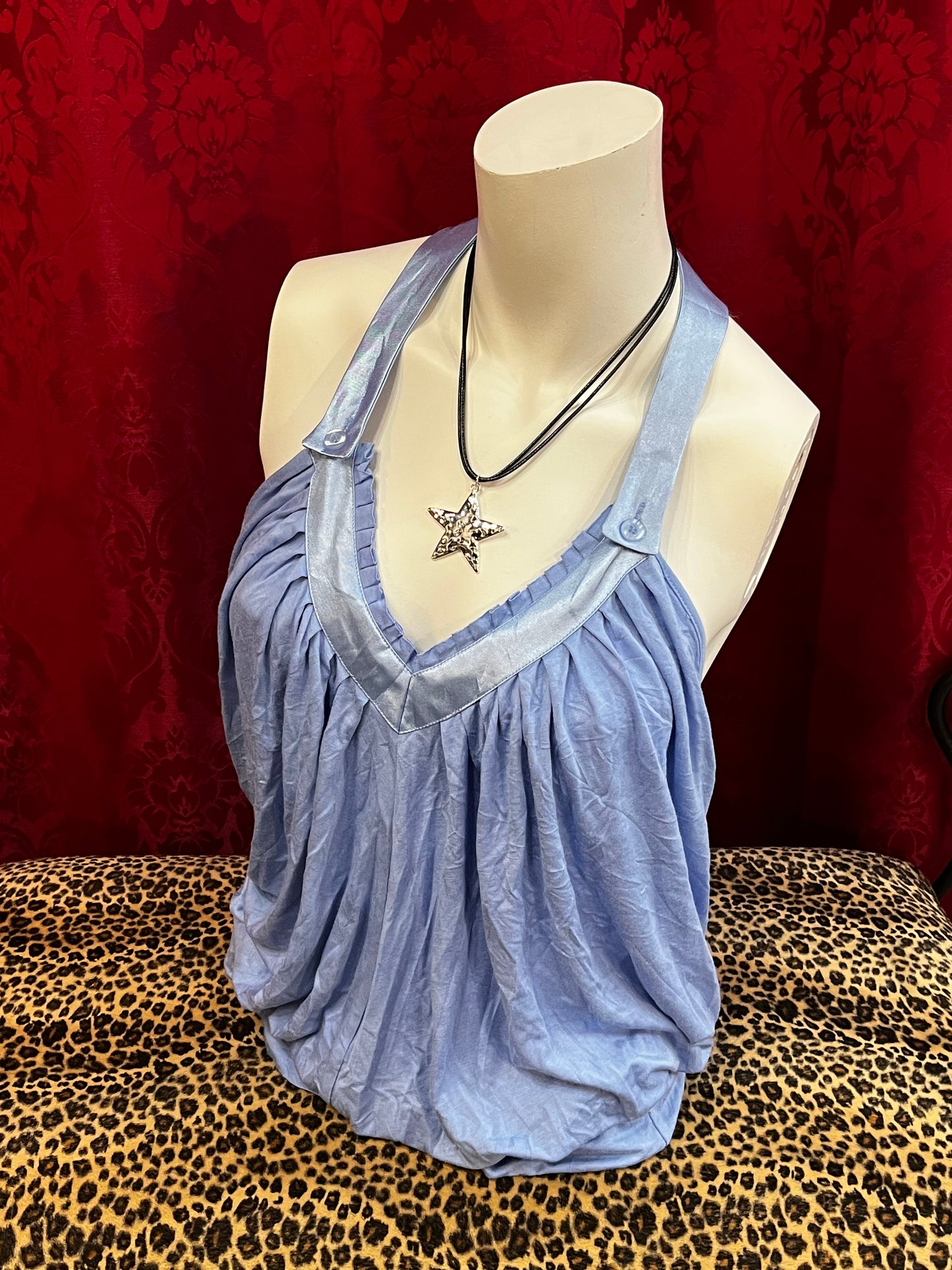 XS - Venus Periwinkle Drape Top