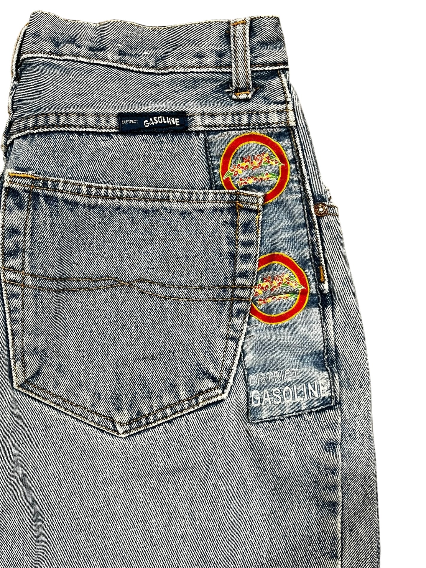 32" - 90s Gasoline Flower Patch Jeans