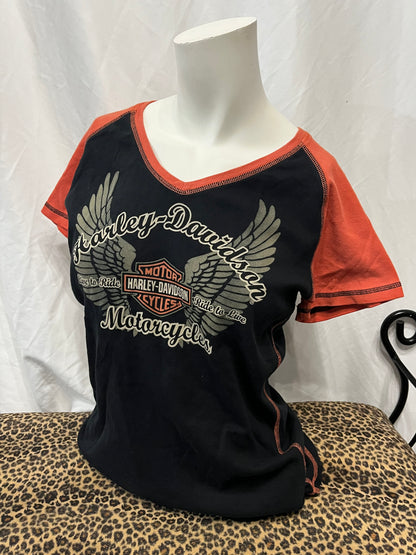 XL - Harley Davidson 2000s Raglan Top