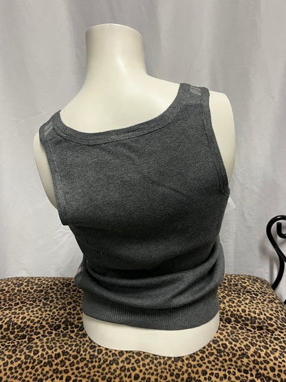 M - Ricki's 2000s Pink + Grey Plaid Sweater Vest