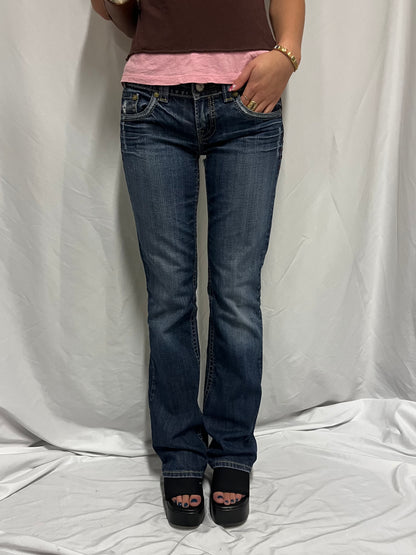 29" - Mek Denim Low-Rise Flared Jeans