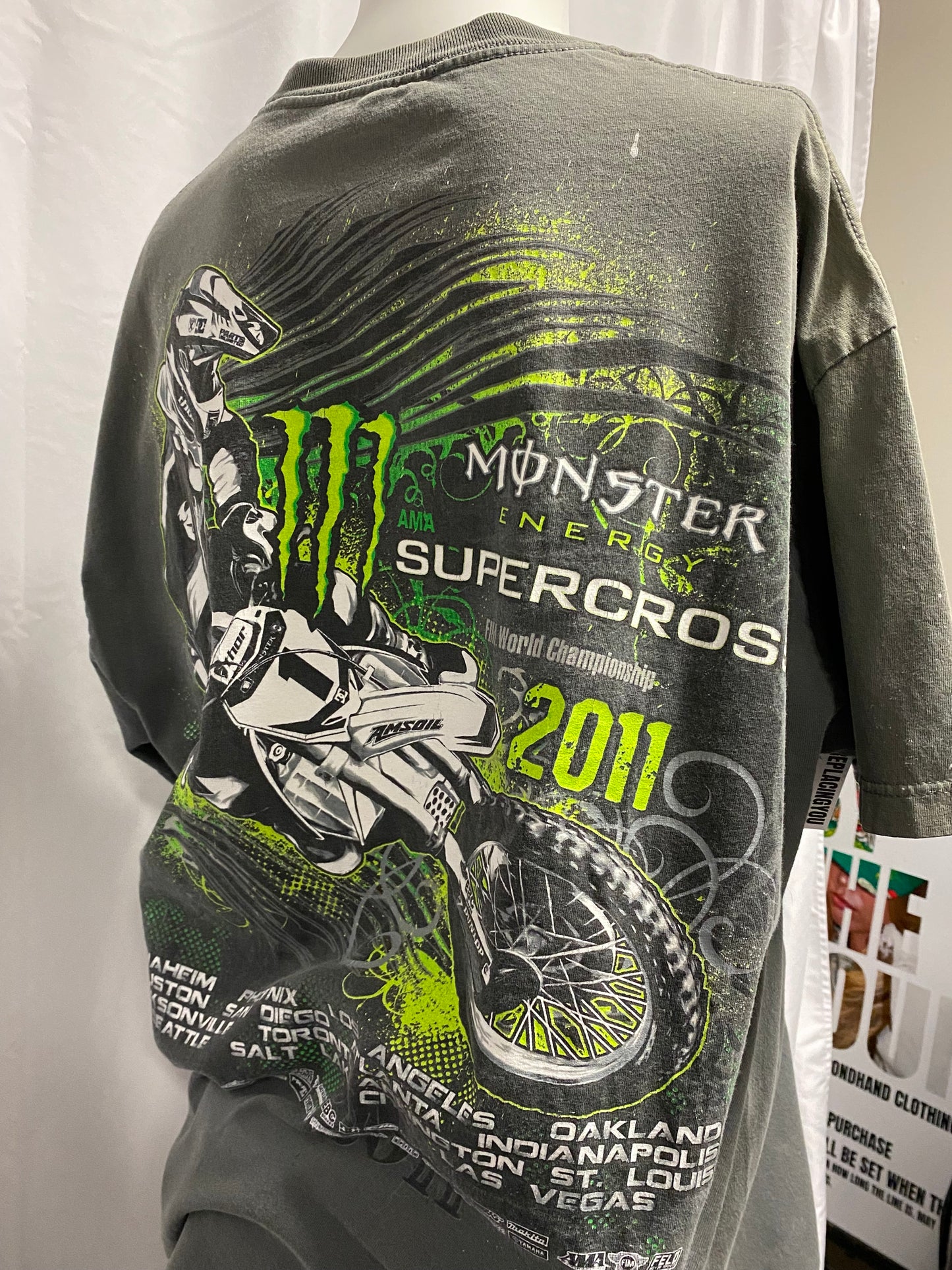 XL - Monster Energy Motocross Double Sided Graphic Tee