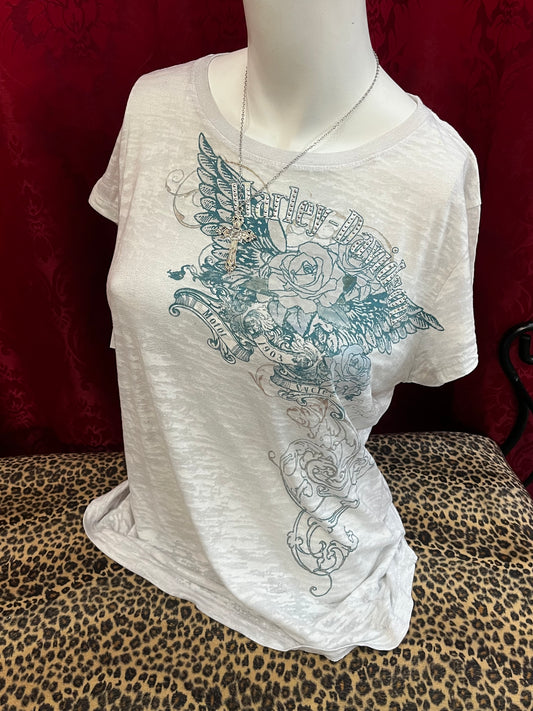 L - Harley Davidson Double Sided Graphic Tee