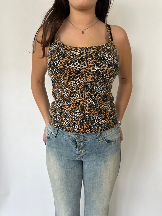 Rainforest Cafe Vintage Leopard Print Top