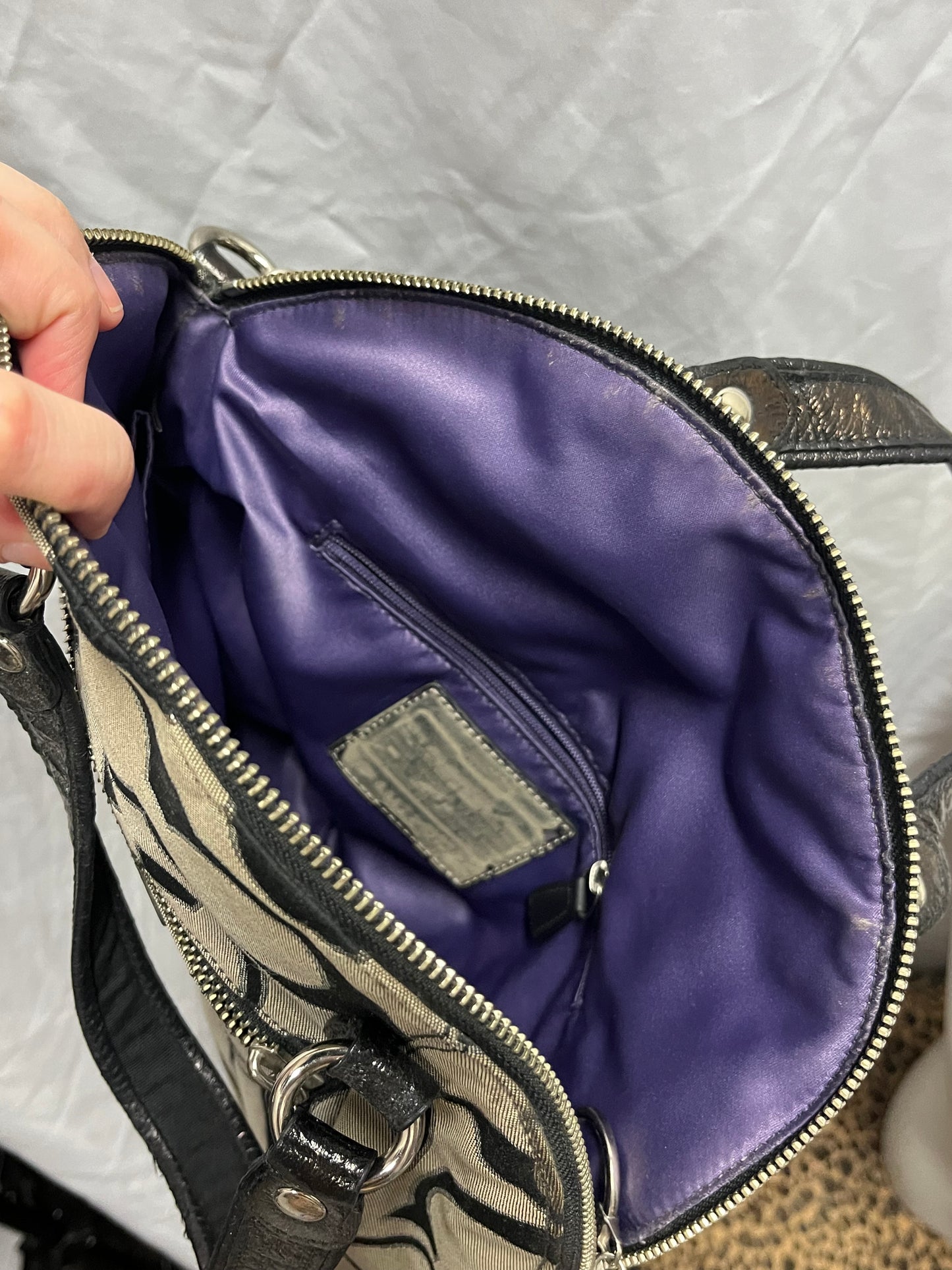 Purse - Coach 2000s Monogram Satin Lined Bag