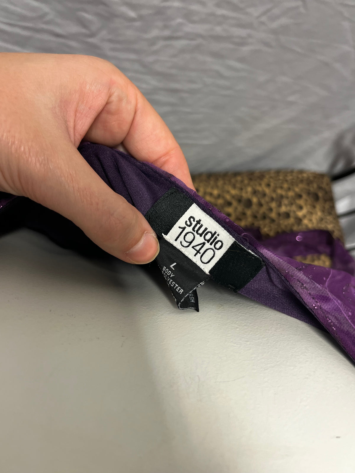 L - Studio 1940 Y2K Purple Shimmer Fairy Top