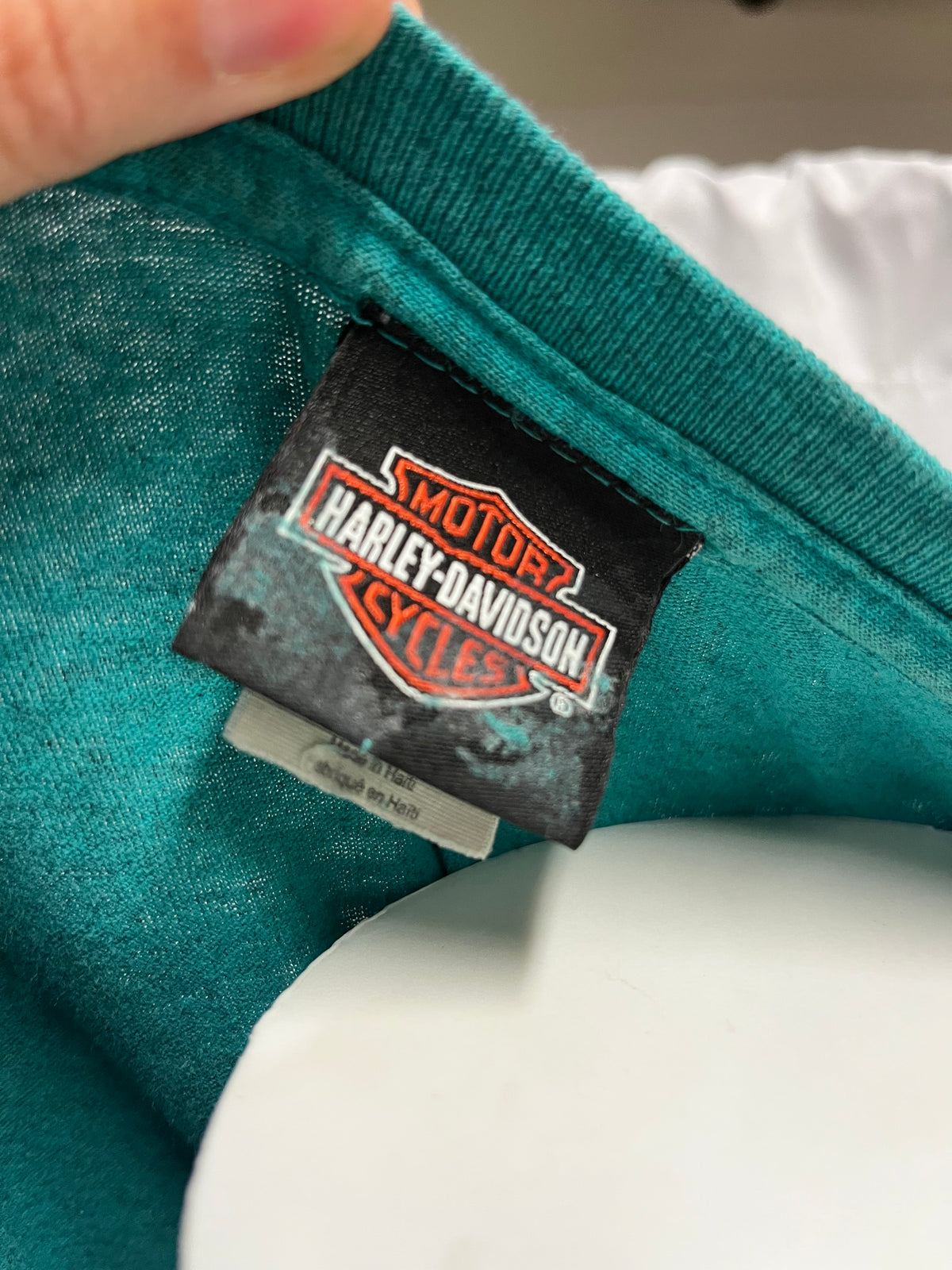 XL - Harley Davidson Teal Fayetteville Graphic Tee