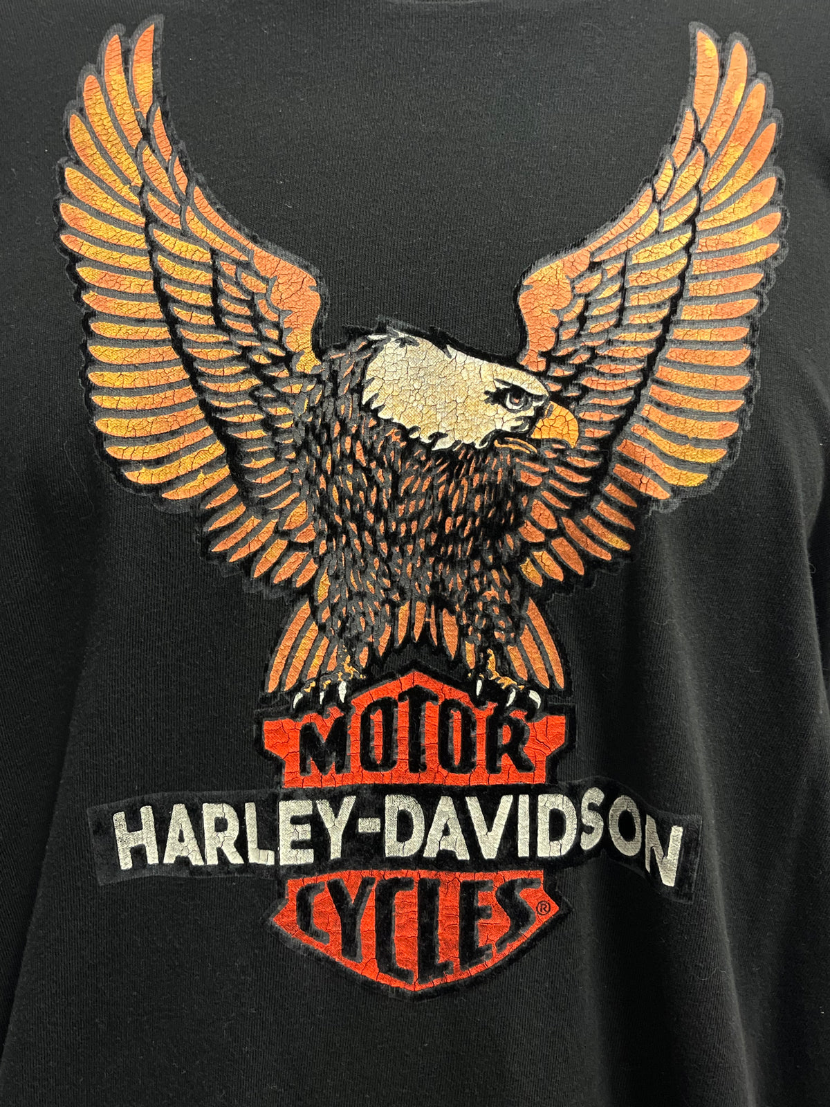 XL - Harley Davidson 2010s Textured Eagle Graphic Long Sleeve Tee