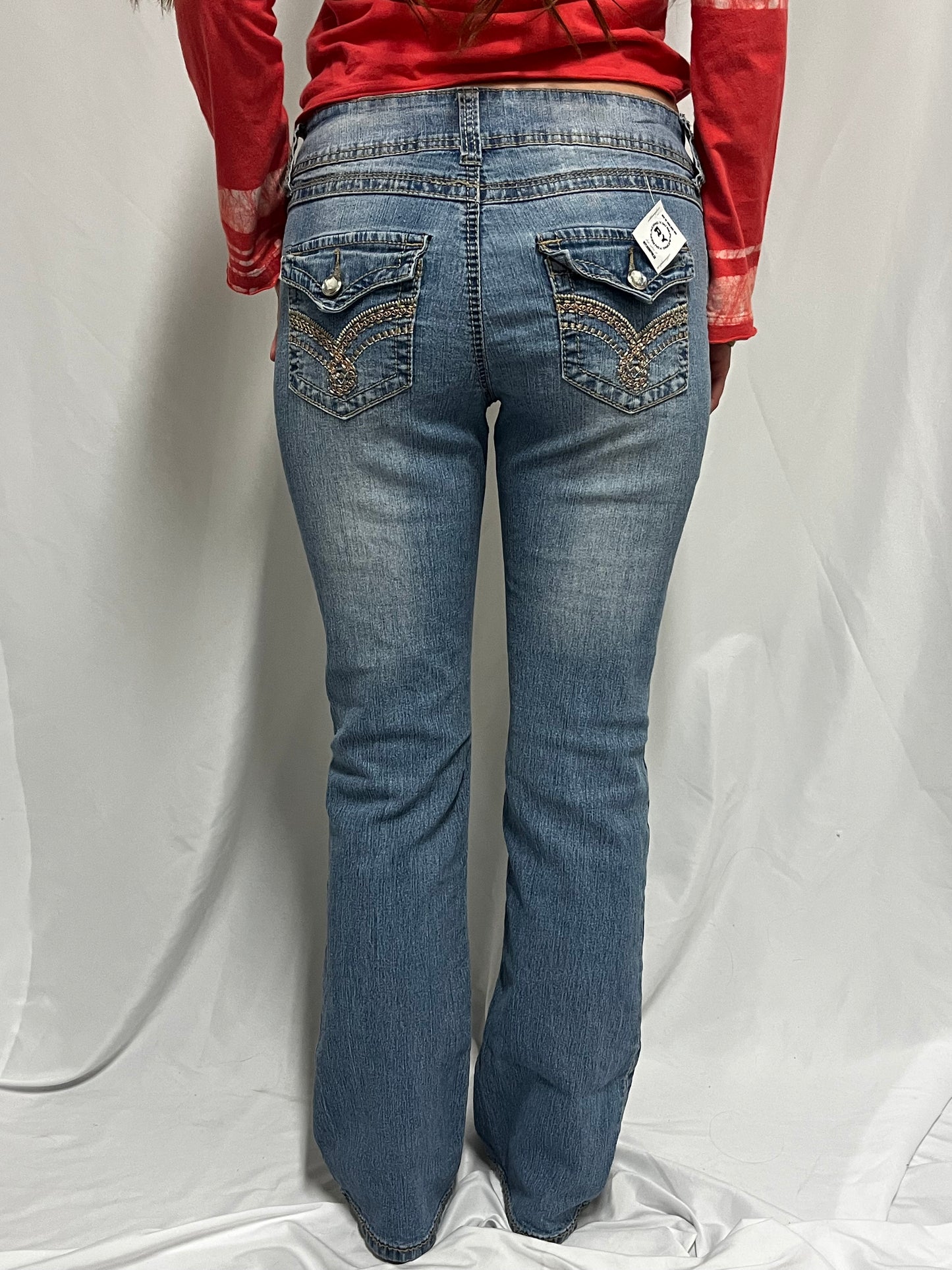 30" - Roz & Ali Y2K Diamond Detail Bootcut Jeans