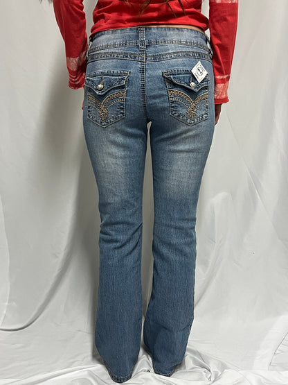 30" - Roz & Ali Y2K Diamond Detail Bootcut Jeans