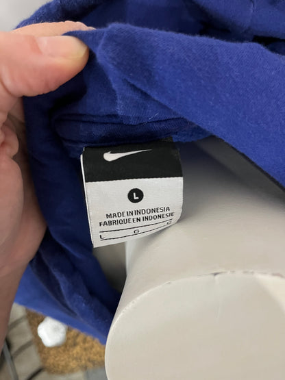 L - Nike Blue Swoosh Zip Hoodie
