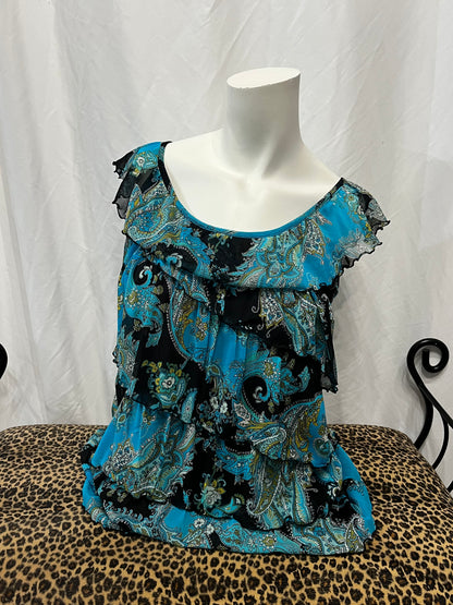 M - Apt. 9 Tiered Mesh Overlay Fairy Top