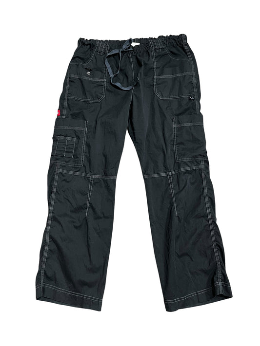 L - Dickie's Black Drawstring Cargo Pants