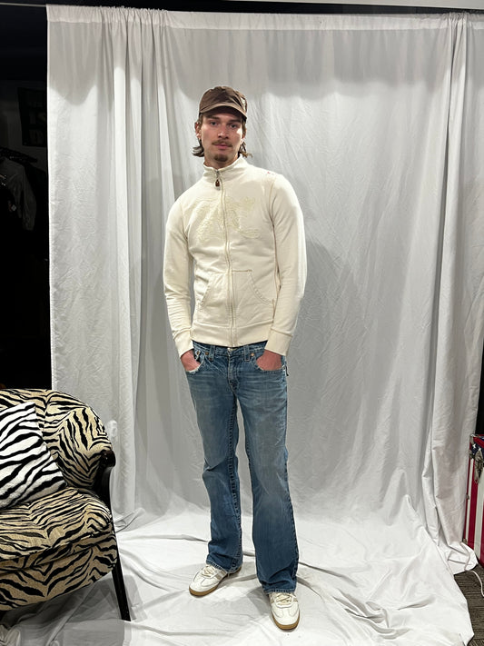 M - Parasuco Y2K Contrast Stitch Zip Sweatshirt